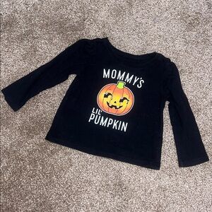 The Children's Place Mommy’s Little Pumpkin Black Graphic Long Sleeve Shirt 24M